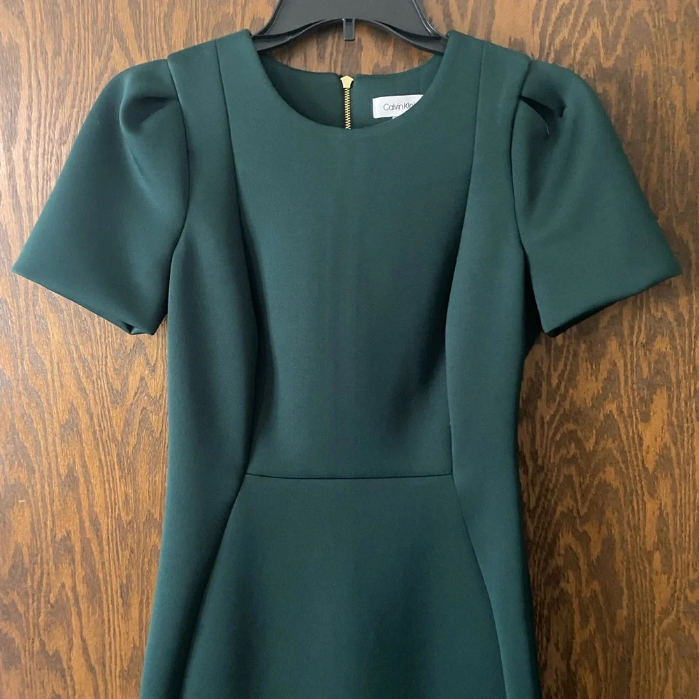 Calvin Klein Dark Green Midi Dress - Picture 2 of 10